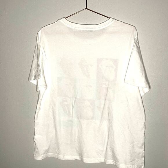 Daydreamer Rolling Stones 9 Licks Boyfriend Style Vintage White Tee size Large - Picture 3 of 8
